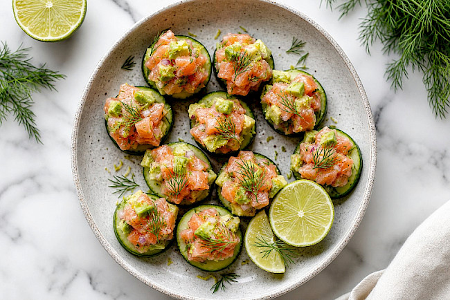 230. Lachs-Avocado-Tatar-Häppchen