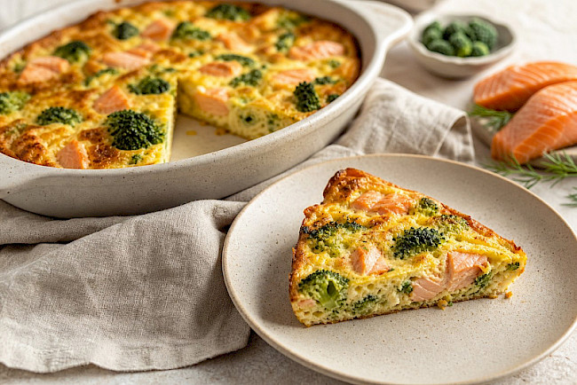 232. Ofen-Frittata mit Lachs & Brokkoli