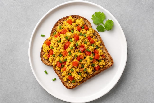 Herzhaftes Tofu-Rührei „Scramble" mit Kurkuma