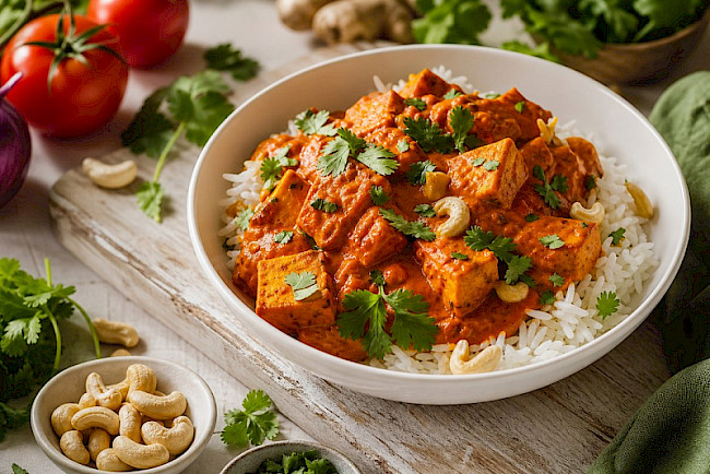 Tofu Tikka Masala mit Basmatireis