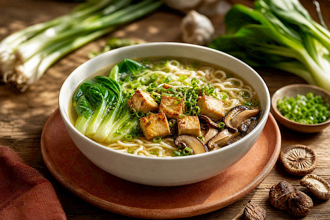 Vegane Ramen mit Tofu und Miso