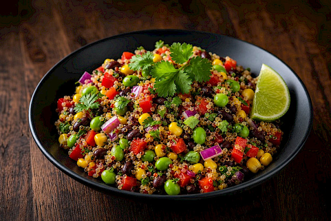 Mexikanischer Quinoa-Bohnen-Salat mit Limette