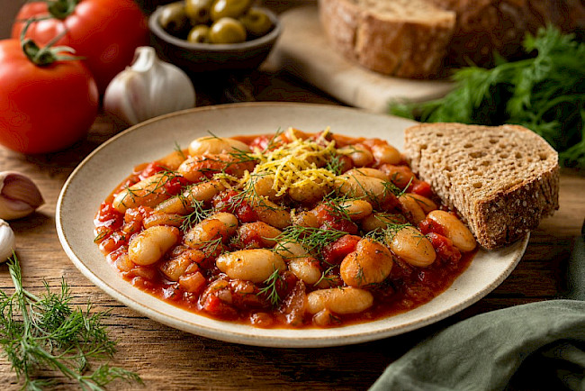 Griechische Gigantes (Riesenbohnen in Tomatensauce)
