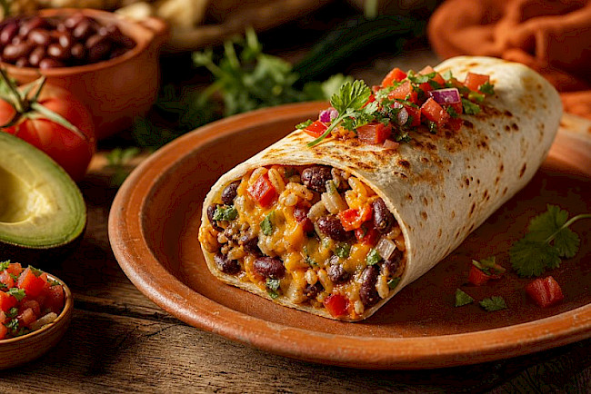 Käse-Bohnen-Burrito