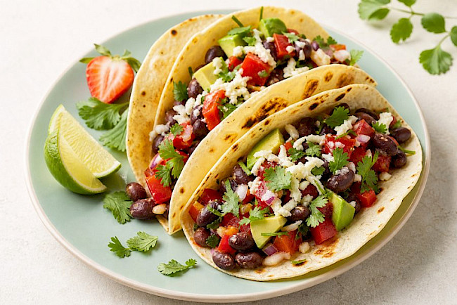 Bohnen-Käse-Tacos
