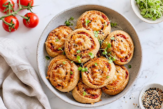 Käse-Pizzaschnecken (Vollkorn)