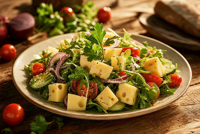 Schweizer Käsesalat mit Emmentaler