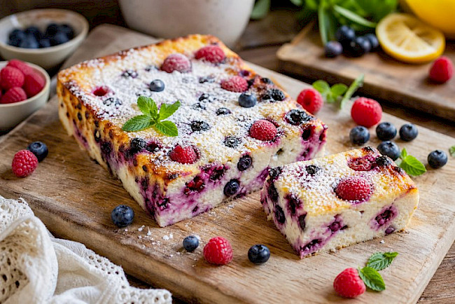 Ricotta-Beeren-Auflauf (italienischer Budino)