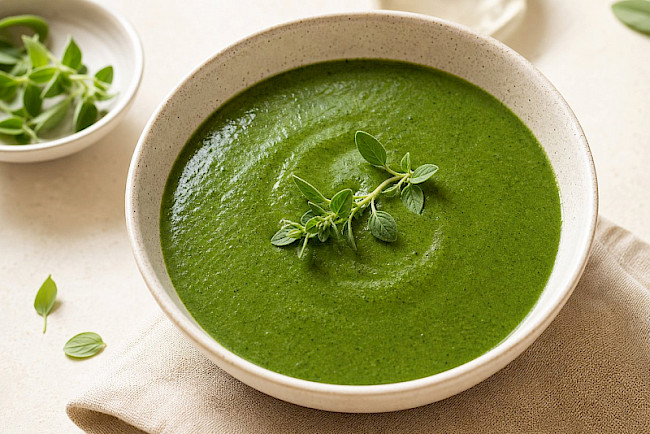 Vegan · Spinat-Cremesuppe