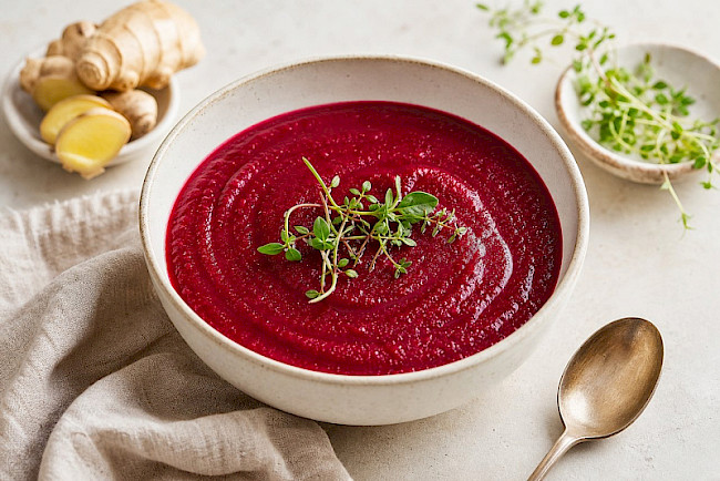 Vegan · Rote-Bete-Suppe mit Ingwer