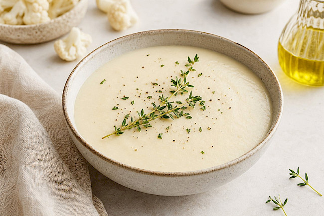 Vegetarisch · Blumenkohl-Käse-Suppe