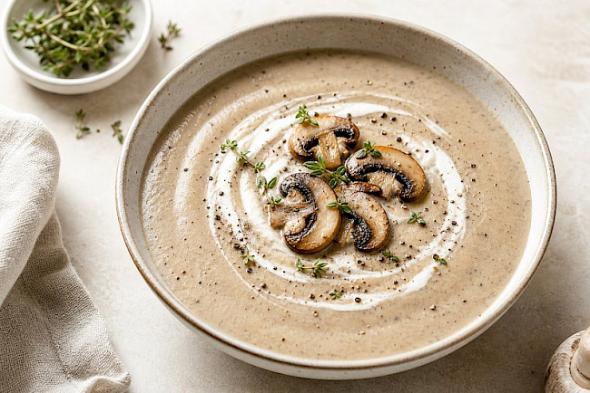 Vegetarisch · Pilzcremesuppe