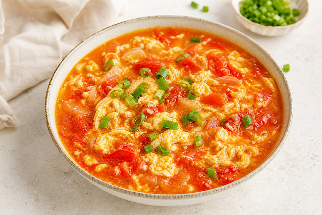 Vegetarisch · Chinesische Tomaten-Ei-Suppe