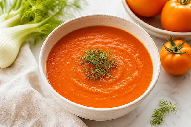 Paleo · Fenchel-Tomaten-Suppe mit Orange
