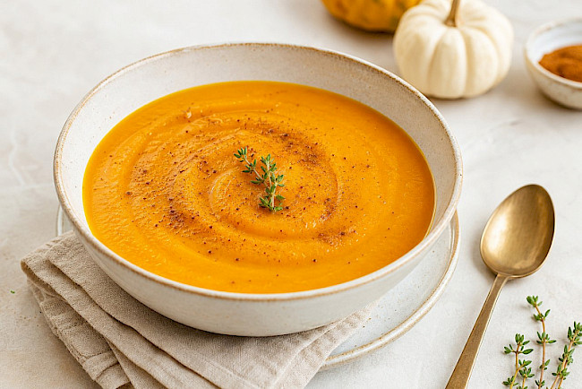 Paleo · Kürbis-Apfel-Suppe mit Zimt