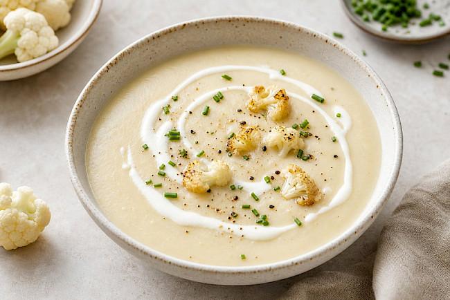 Low-Carb · Samtige Blumenkohlsuppe