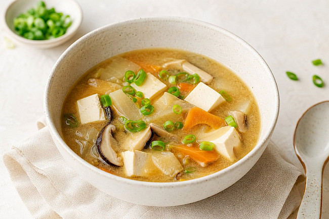 Low-Carb · Misosuppe mit Tofu