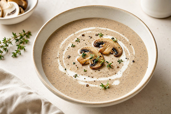 Low-Carb · Champignon-Cremesuppe