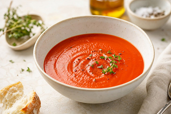 Low-Carb · Paprika-Tomaten-Suppe