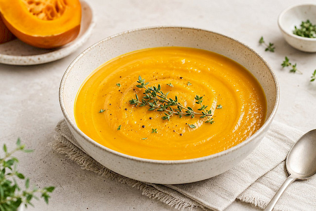 Vollwert · Kürbis-Hirse-Suppe