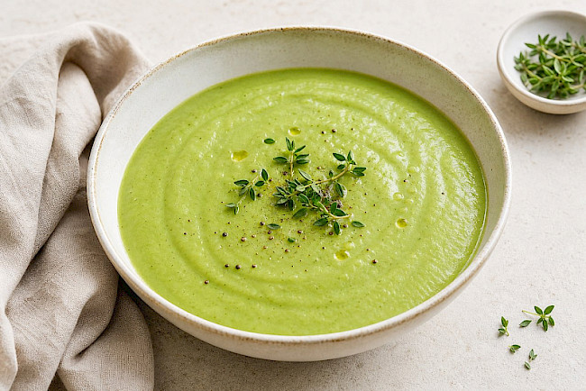 Vollwert · Erbsensuppe mit Kartoffel