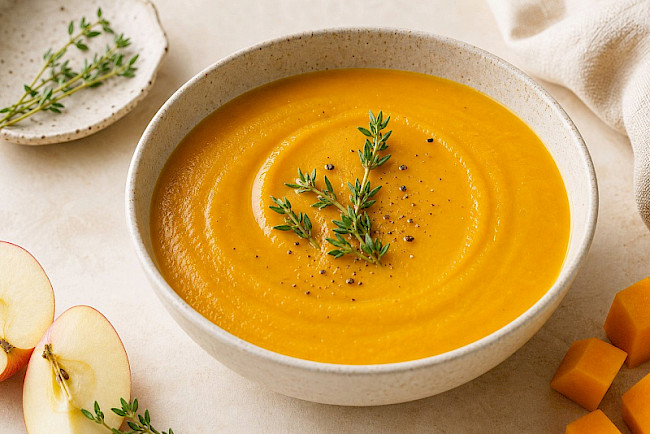 Vollwert · Kürbis-Apfel-Suppe