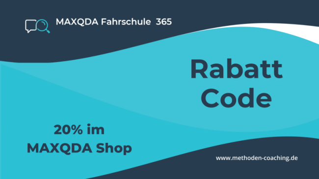 🏷️ Rabatt-Code für MAXQDA Shop