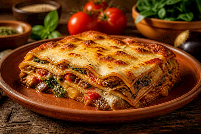 Vollkorn-Gemüse-Lasagne
