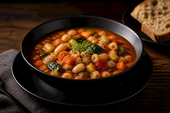 Minestrone mit Vollkornnudeln