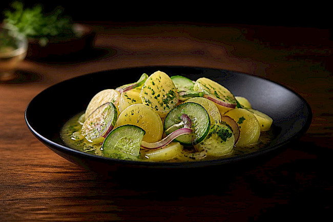 Schwäbischer Kartoffelsalat mit Gurke