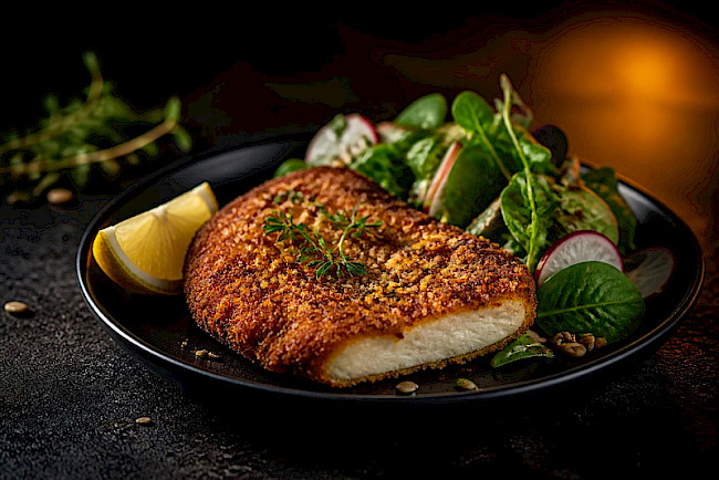 Kohlrabi-Schnitzel mit Vollkornpanade