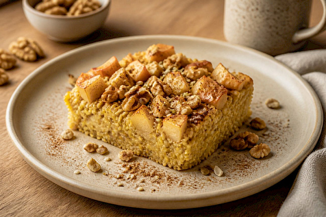 28. Hirse-Frühstücksauflauf mit Apfel