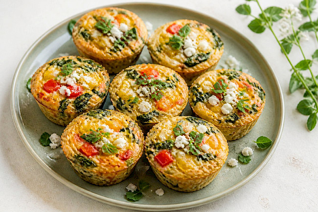39. Ei-Muffins mit Gemüse aus dem Ofen
