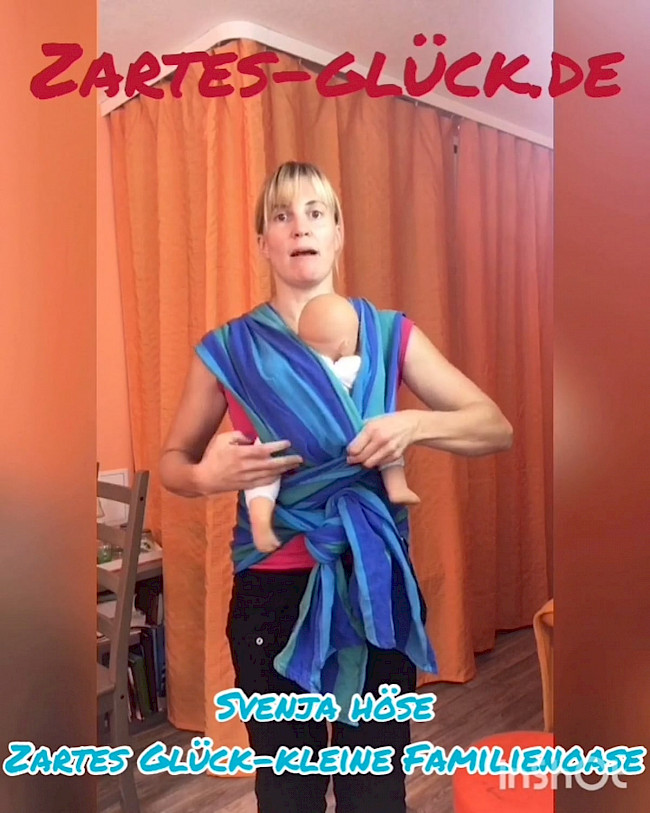 einfache Tragetuchtechnik- die Doppelkreuztrage