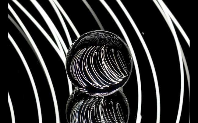 Glaskugel + Lichtmalerei