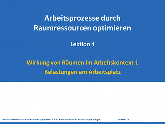 Lektion 4 - Belastungen am Arbeitsplatz