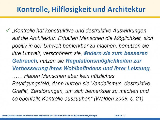 Lektion 6 - Umweltkontrolle, Aneignung und Status