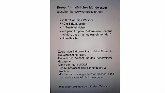 134. Tag Gesundheitsförderung_natürliche Mundspülung