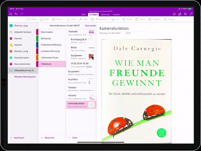 #7: Notizbuch öffnen