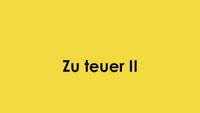 Zu teuer 2