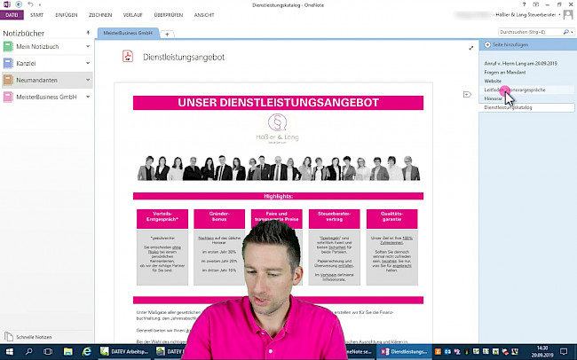 Erstgespräch mit potentiellen Mandanten