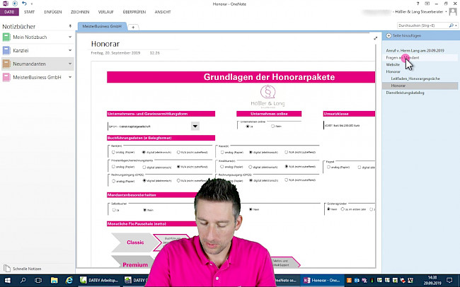 Nachbereitung des Mandantengespräches