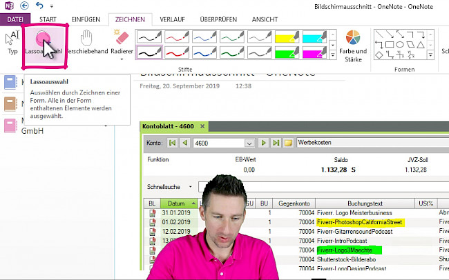 Elemente mit der "Lassoauswahl" verschieben