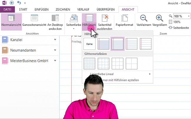 Die Registerkarte "Ansicht"