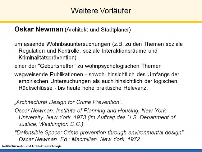 L1+ Geschichte und Entwicklung der Wohn- und Architekturpsychologie