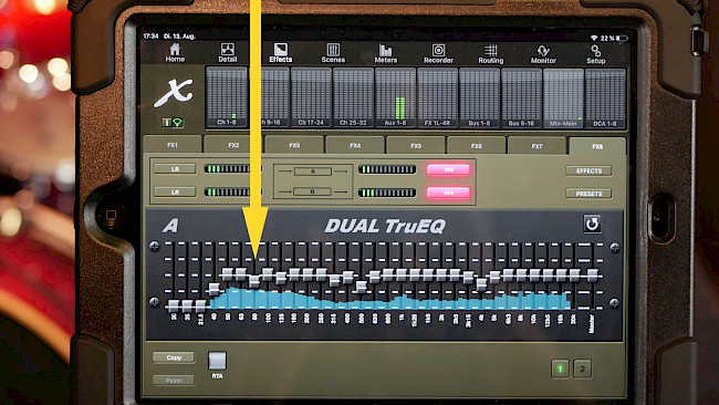 Pfeifen oder Brummen während der Show