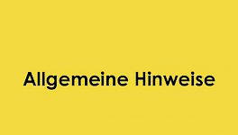 Allgemeine Hinweise