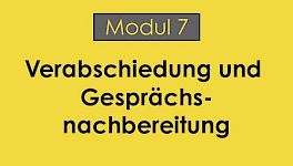 Verabschiedung und Gesprächsnachbereitung