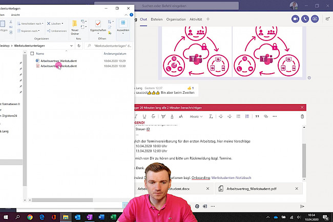 Dateiversand im privaten Chat