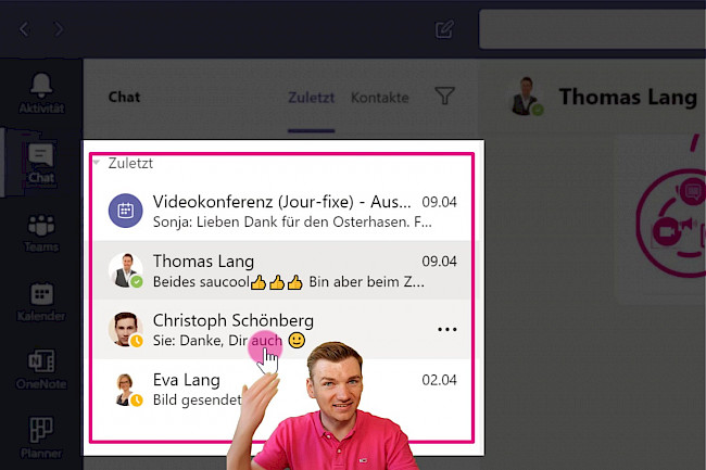 Abschnittsstruktur: "Chat"